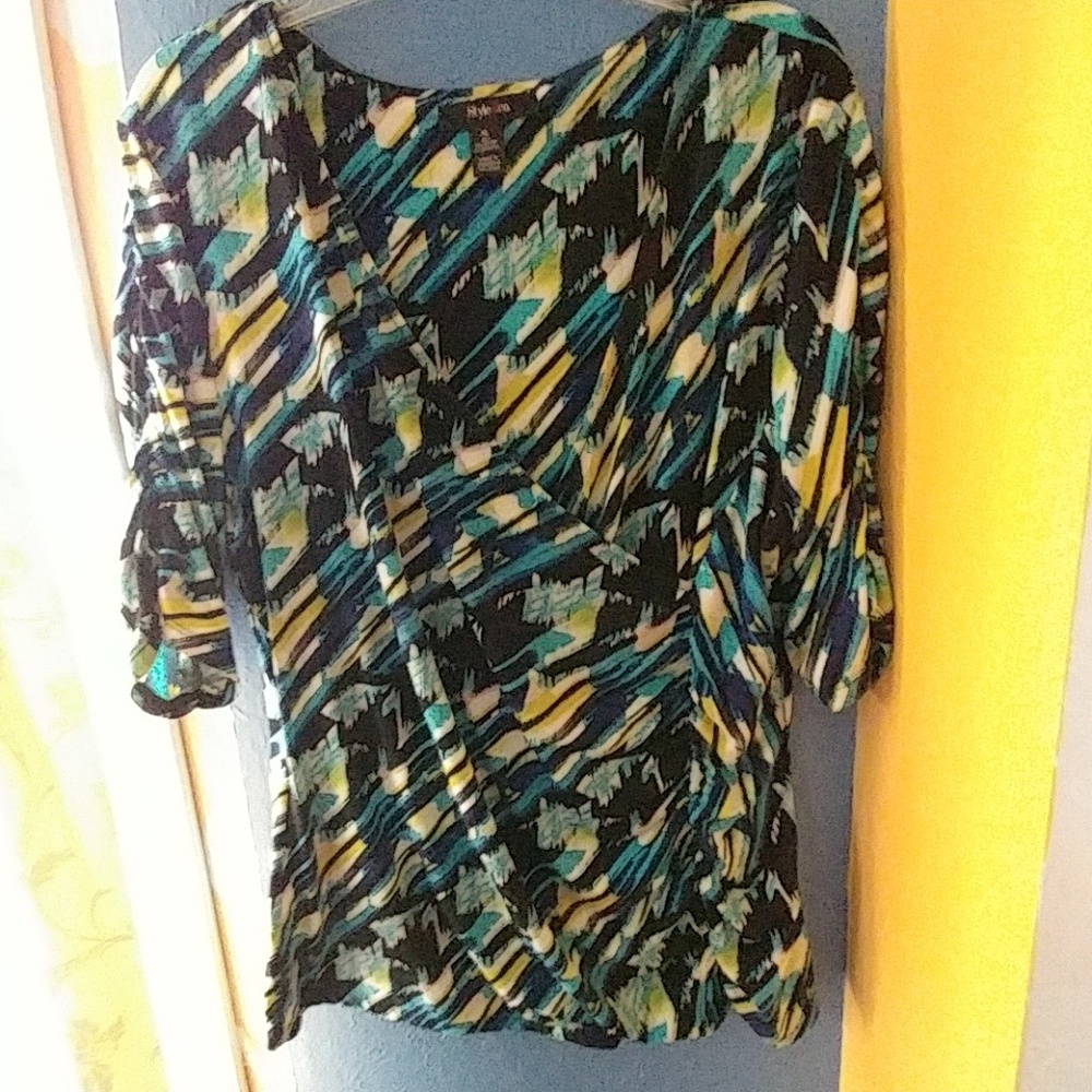 💮Style & Co cross wrap top